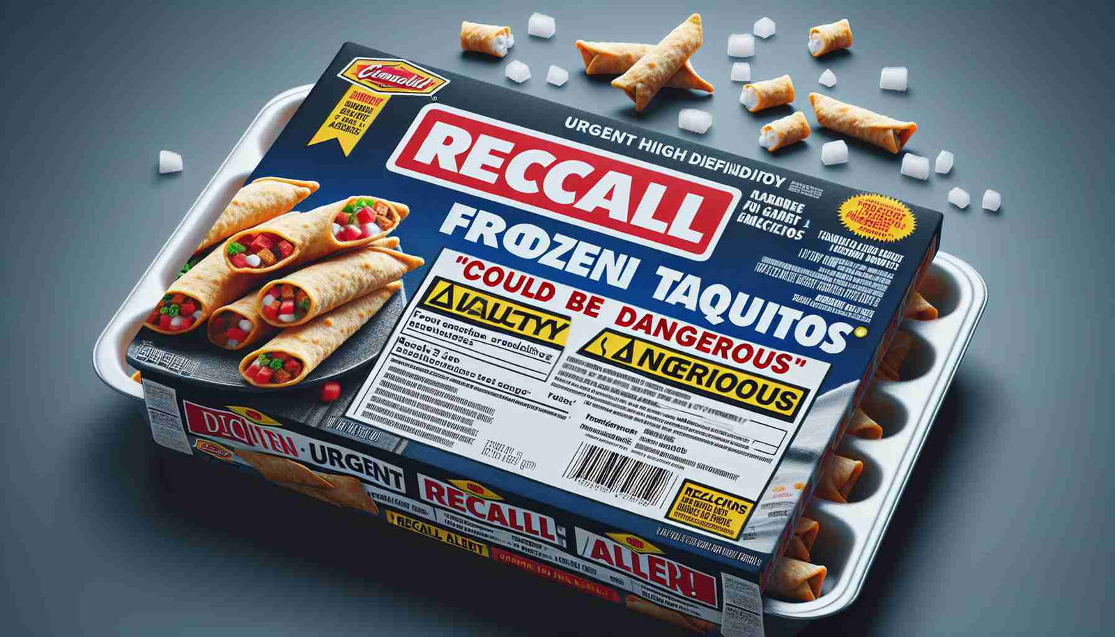 Recall of approx 25,000 pounds of frozen taquitos sold