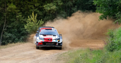 toyota yaris car racing on sand